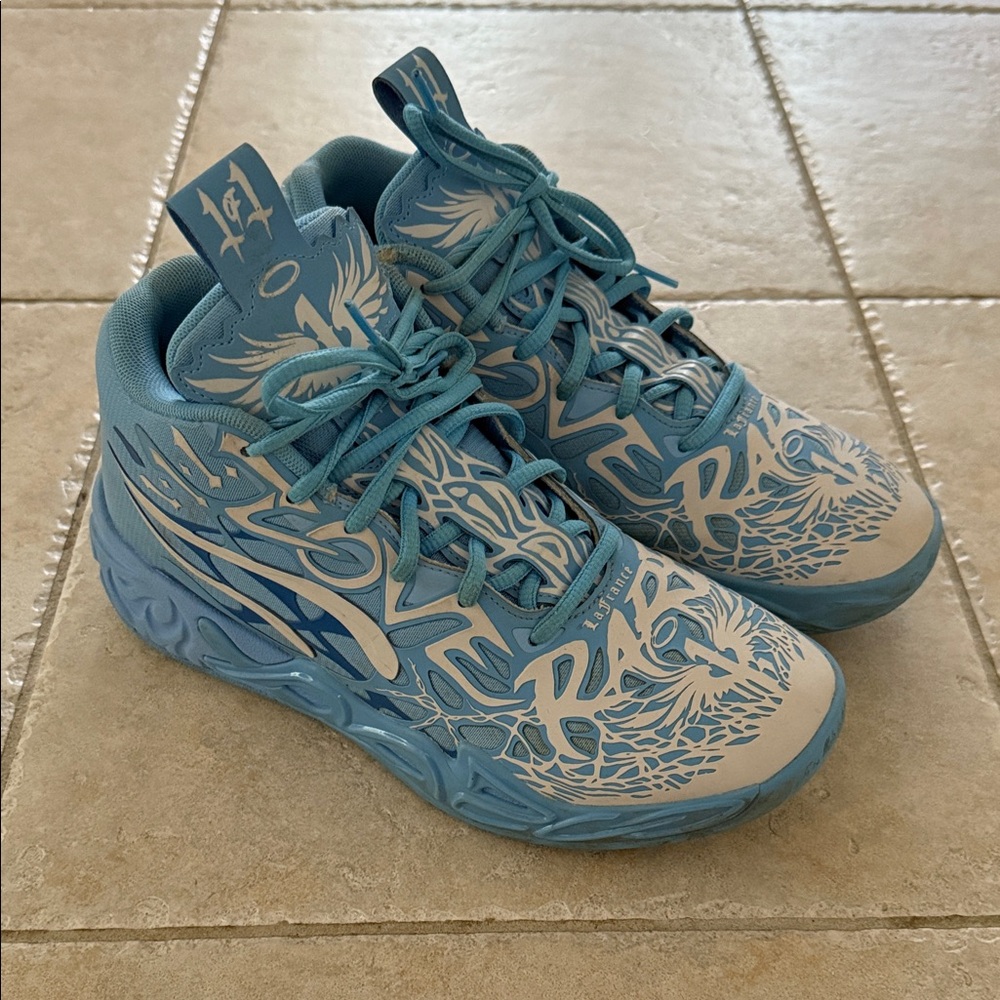 Blue and White Athletic Sneakers LeBron